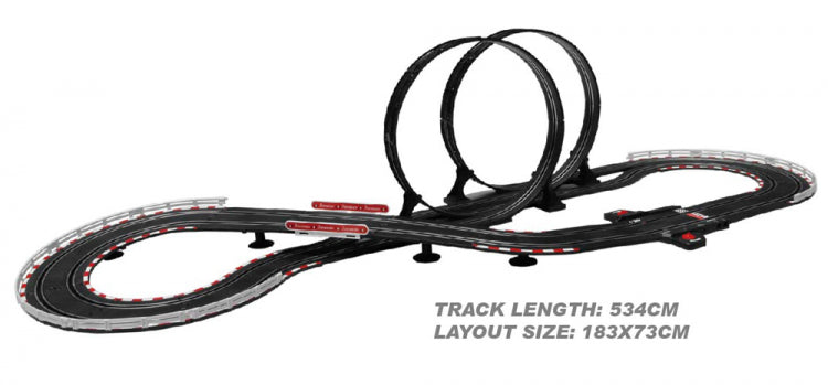 Slot Racing Track 252 Scale 1/43 USB 534cm